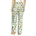thumbnail image 3 of Naloa Tiger Leaves Print Women’s Ultra-Soft Comfy Pajama Lounge Pants with Pockets & Drawstring, 3 of 8