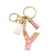 thumbnail image 1 of Cute Initial Keychain A-Z Letter Sparkly Glitter Key Chain Premium Bag Charm Keychain Accessories (Y,2PCS), 1 of 2