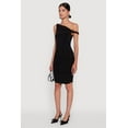 thumbnail image 3 of Womens Ruched One Shoulder Bodycon Mini Dress, 3 of 4