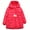 Red, variant on Richie House Girls' Long Padding Jacket with Ruffles at Waist RH1289