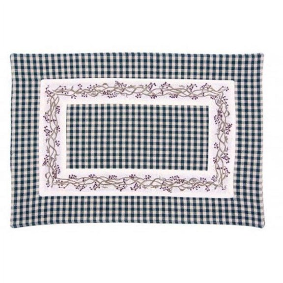 Mr. MJs Trading AG-02297S-4 19 in. Ribbed Placemats, Berryvine Green - Set of 4