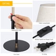 thumbnail image 6 of Set of 2 Black Modern Metal Table Lamp with Adjustable Height, 6 of 7