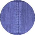 thumbnail image 1 of Ahgly Company Indoor Round Abstract Blue Modern Area Rugs, 6' Round, 1 of 4