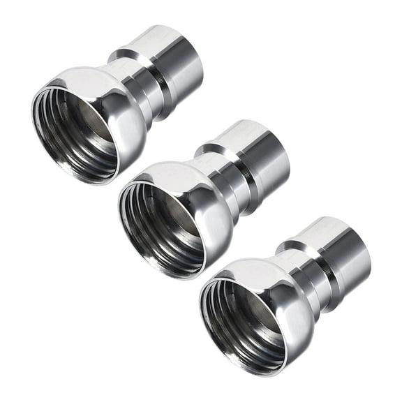 Unique Bargains Brass Faucet Tap Quick Connector G1/2 Female Thread Hose Pipe Socket Adapter Fitting for Dishwasher Washing Machine 3pc