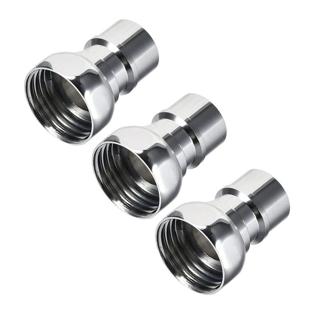 Unique Bargains Brass Faucet Tap Quick Connector G1/2 Female Thread Hose Pipe Socket Adapter Fitting for Dishwasher Washing Machine 3pc