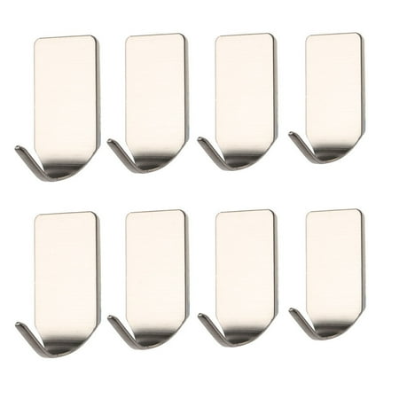 

Spring hue 8 Pcs Bathroom Stainless Self Adhesive Sticky Hooks