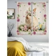 thumbnail image 3 of Easter Cute Bunny Sheer Curtains 63 Inch Length 2 Panels for Living Room, Eggs Spring Daisy Flowers Vintage Voile Kitchen Curtain Set, Luxury Privacy Drapes Window Treatment for Bedroom, 3 of 7