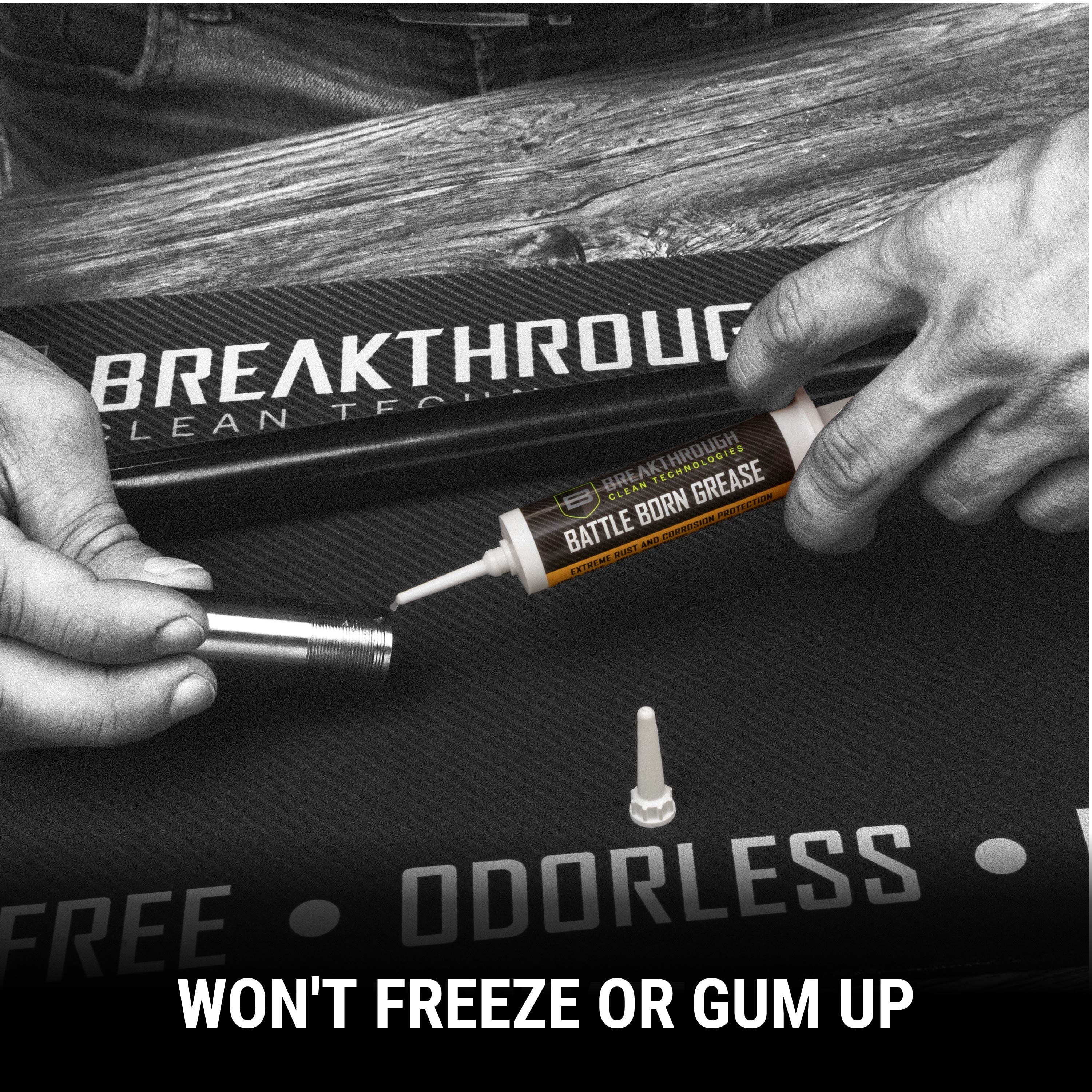 Breakthrough Clean Technologies® Battle Born Grease, 11cc Syringe, Clear