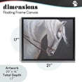thumbnail image 4 of Stupell Industries Transitional Majestic White Mare Black Floating Frame Canvas Art, 21 x 17, by Jadei Graphics, 4 of 8