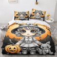 thumbnail image 2 of Cat Duvet Quilt Cover Pillowcases 3d Animal Design Pattern Lightweight Microfiber Halloween Bedding Set, 2 of 5