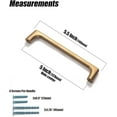 thumbnail image 2 of Goo-Ki 6 Pack 5"(128mm) Hole Center Cabinet Pulls Champagne Bronze Cabinet Handle Zinc Alloy Drawer Handle Wardrobe Cabinet Hardware, 2 of 6
