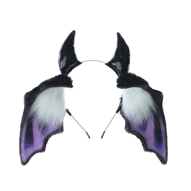 Diadema con orejas de , tocado divertido de felpa, diadema para Halloween, orejas, cuernos de para suministros de fiesta, noche de