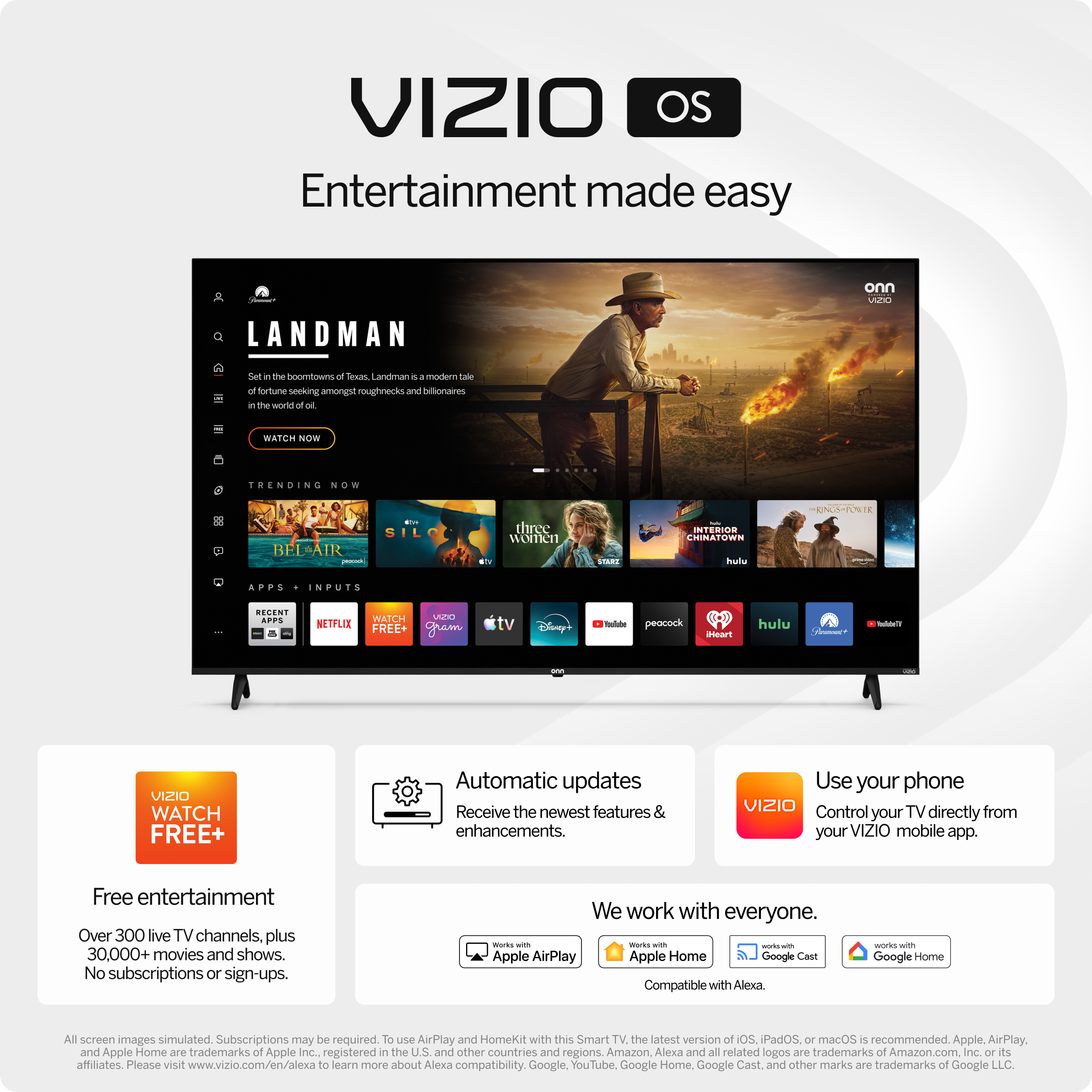 onn 65" Class 4K UHD Smart TV Powered by VIZIO photo 8