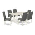 thumbnail image 2 of East West Furniture V-Style 9-piece Wood Dining Set in Mineral Blue, 2 of 6