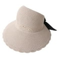 thumbnail image 1 of Women Summer Hat Visor Fold able Roll Up Wide Open Top Sun Beach Cap, 1 of 3