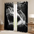 thumbnail image 2 of Feelyou Marine Shark Curtains Pack of 2 (52x84 Each), Hunting Sealife Window Curtains, 2 of 6