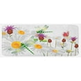 thumbnail image 1 of Dragonfly Kitchen Mat, Daisy Flower Field with Chamomile and Butterflies Grassland Nature Design, Plush Decorative Kitchen Mat with Non Slip Backing, 47" X 19", Fern Green White, by Ambesonne, 1 of 1