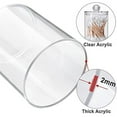 thumbnail image 4 of Fymlhomi Holder Dispenser for Cotton Ball Swab, Cotton Round Pads, Cup Dispenser for 3 OZ Cup, Clear Acrylic Jar with Lid, Bathroom Canister Storage Vanity Makeup Organizer 2 Pack, 4 of 5