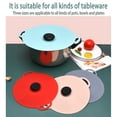 thumbnail image 4 of Hovilon Silicone Couvercle de Bol en Réutilisable avec Poignée Anti-Poussière Anti-Déversement Outils de Rangement de Cuisine (Rose-G), 4 of 8