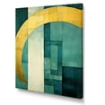 thumbnail image 2 of Designart "Golden Arches In Emerald I" Abstract Shapes Canvas Prints, 2 of 7