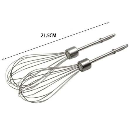 Stainless Steel Hand Mixer Beater and Whisk Attachment for Kenwood Beach Hand Mixers, Compatible Replacement for Egg Beater Dough Blend Accessories, 2-Pack(12 wire rods*)