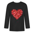 thumbnail image 4 of Jinhomg Mens Heart Graphic Tees Cute Valentine's Day Themed T-Shirts Big and Tall Casual Comfy 3/4 Sleeve Crew Neck Tops 2025 Holiday Gifts Black M, 4 of 5
