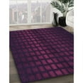 thumbnail image 3 of Ahgly Company Machine Washable Indoor Round Transitional Dark Magenta Purple Area Rugs, 5' Round, 3 of 7