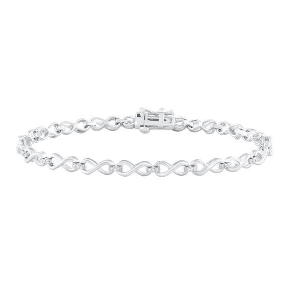 Brilliance Fine Jewelry Woman Accent Lab Grown Diamond Sterling Silver Fashion Bracelet, (HI,SI2)