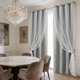thumbnail image 3 of ddioayh Curtains Double Layer Blackout Thermal Insulated with Star Lace Design 84x52in for Bedroom and Living Room Adjustable Light Control, 3 of 6