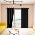 thumbnail image 5 of 2 Panels Grommet Blackout Curtain for Living Room Doorway, Light Blocking Drapes, Thermal Insulated, Noise Reduction, 20 Inches Wide x 51 Inches Long, 5 of 5