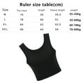 thumbnail image 3 of Women's Sleeveless Shirt Side Ruched Scoop Neck Basic Crop Tank Top, 3 of 5