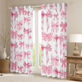 thumbnail image 2 of Homewish Girly Pink Ribbon Curtains Pack of 2 (42x84 Each) for Kid, Fairy Tale Princess Curtains Blackout, Cartoon Polkadots Bow Bedroom Curtains, Living Room Curtains Decor, 2 of 6