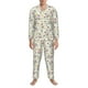 thumbnail image 3 of Fotbe Cute Cow Pijama de Hombre con Estampado de Manga Larga, Conjunto de 2 Piezas, Ropa de Dormir Suave y Cómoda con Bolsillos-Small, 3 of 7