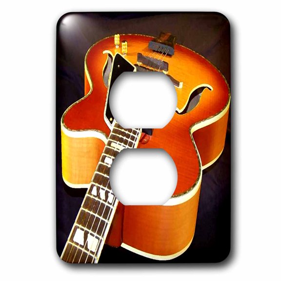 3dRose, Jazz Guitar, 2 plug outlet cover