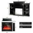 thumbnail image 2 of Gymax 70'' Fireplace TV Stand Media W/ 28.5'' 750W/1500W Electric Fireplace Black, 2 of 10