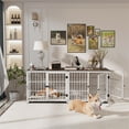 thumbnail image 5 of Wisfor 36 inch White Heavy Duty Dog Crate Kennel Cage, TV stand, Wood End Side Table, Furniture, 5 of 5