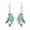 Blue, variant on Sterling Silver Pink & Freshwater Pearl Seaglass Boho Chic Earrings
