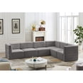thumbnail image 2 of Meridian Furniture Quincy Grey Velvet Modular Sectional, 2 of 13