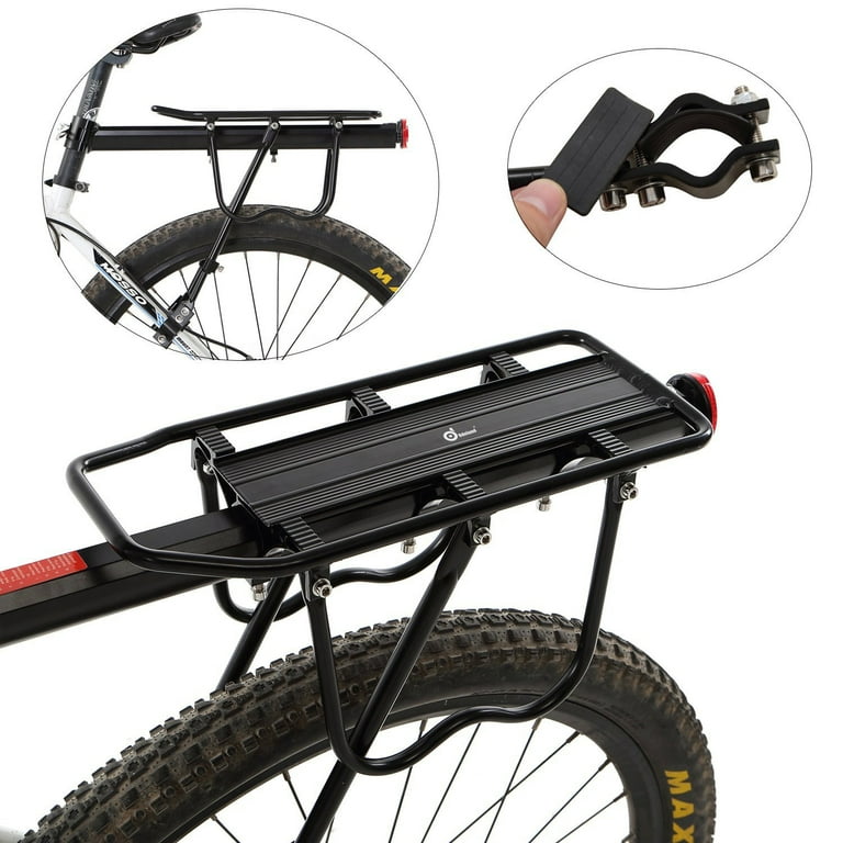 AGPTEK 110 Lbs. Capacity Adjustable Rear Bike Rack Carrier Luggage Cargo Bicycle Accessories