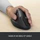 thumbnail image 4 of Logitech Elevador para Zurdo de Negocios, Ratón Ergonómico Vertical, Zurdo, Inalámbrico, Bluetooth O Cerrojo Logi Seguro USB, Clics Silenciosos, Grafito, 4 of 5