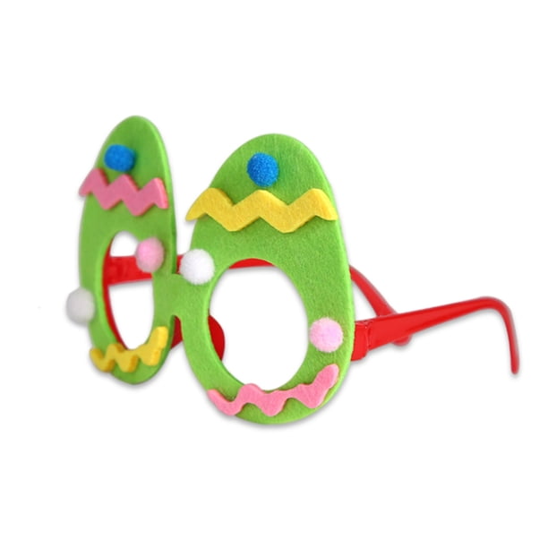 Minnieouse Gafas de purpurina de Pascua, disfraces de juego de disfraces de animales, decoración de anteojos de plástico para cumpleaños, regalos, Cadenas y cordones para anteojos Tipo 6 Minnieouse AP004901-06