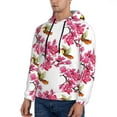 thumbnail image 2 of Hoodies for Men - Pink Magnolia Hummingbird Long Sleeve Comfrt Men'S Fashion Hoodies & Sweatshirts, Sweatshirts for Men Hoodies Pullover Clothing Clothes with Pouch, 2 of 7