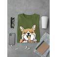 thumbnail image 3 of Corgi Eating Ramen T-Shirt Men -Image by Shutterstock, Male 5X-Large, 3 of 4
