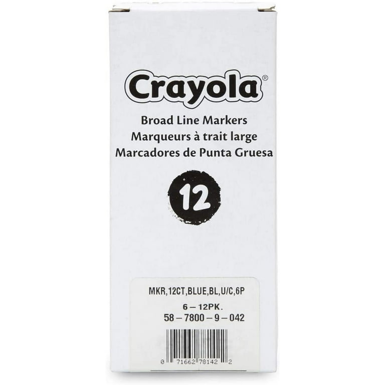 CrayolaBulk Ultra-Clean Washable Markers, Conical Tip, Blue 