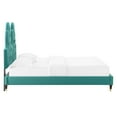 thumbnail image 6 of Modway Alexandria Tufted Performance Velvet Twin Platform Bed in Teal, 6 of 10