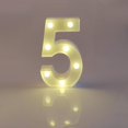 thumbnail image 1 of Qinwei Led Light Number Letter Sign for Night Light Wedding Birthday Party Christmas Home Decoration Number LampNumber 5, 1 of 4