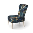 thumbnail image 3 of Designart Chaise d'Appoint en Marbre Bleu "Blue Tones in Geode Marble IV" - Fauteuil Moderne pour Chambre, 3 of 7