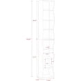 thumbnail image 2 of 70.87'' Tall Bookshelf, 8 Tiers Bookshelves and Bookcases, Floor Standing Display Shelving with Wavy Border Design, Home Decor Furniture Adjustable Narrow Bookcase for Home Office, White, 2 of 7