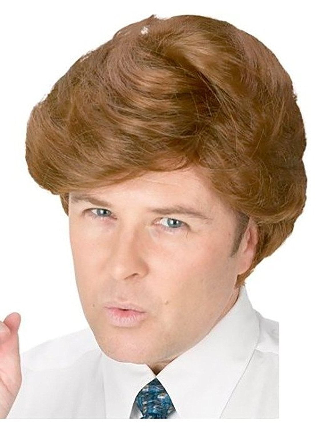 Donald Trump Half Face Mask & Blond Comb Over Candidate Wig US President Costume 