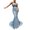 Blue independence day dresses for women, variant on Dianli Summer Dresses for Women Sleeveless Square Neck Maxi Sequin Patchwork Summer Dresses Fishtail Evening Party Spaghetti Strap High Waist Shimmering Powder Dress Blue s